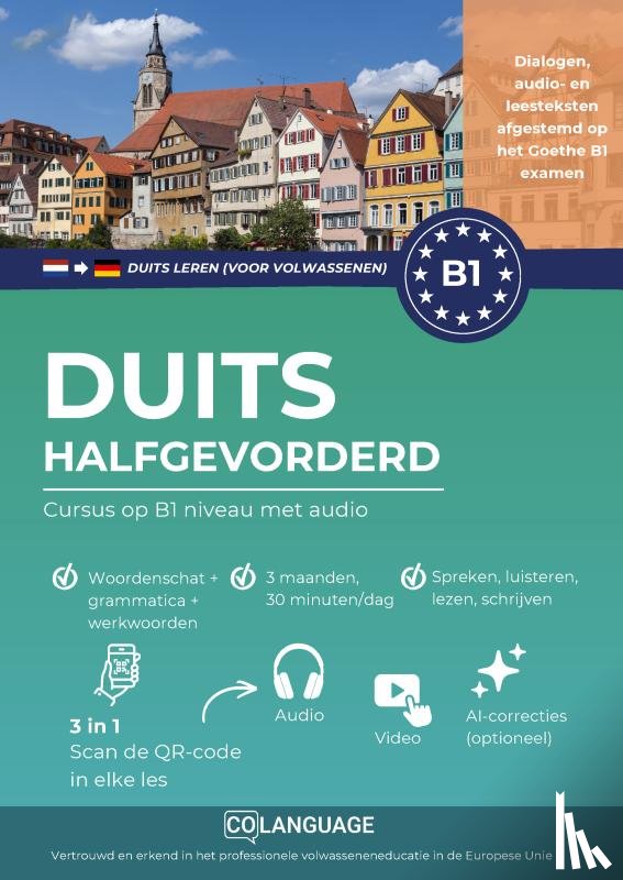 Academy, coLanguage - Duits B1 halfgevorderd. Cursus op B1-niveau met audio (Duits leren voor volwassenen )