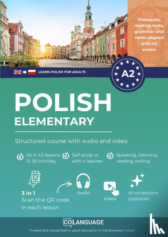 Academy, coLanguage - Learn Polish A2 elementary. Structured course with audio and video