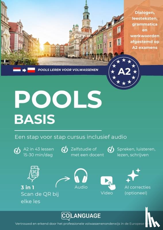 Academy, coLanguage - Pools leren A2 basis. Een stap voor stap cursus inclusief audio