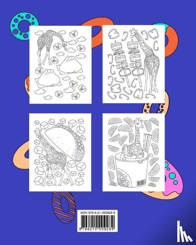 Paperland - Kawaii Food and Giraffe Coloring Book