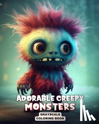 Peay, Regina - Adorable Creepy Monsters Greyscale Coloring Book