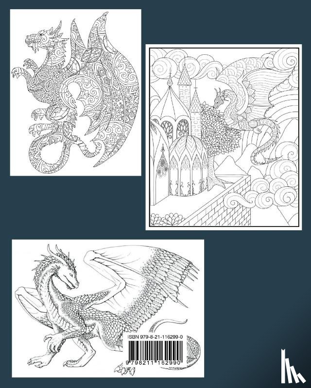 Caleb, Sophia - Fantasy Dragons Adult Coloring Book