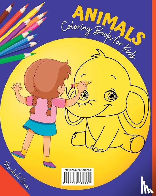 Press, Wonderful - ANIMALS - Coloring Book For Kids