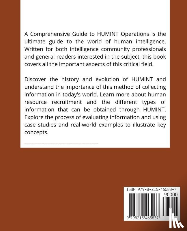 Scholtens, A. - A Comprehensive Guide to HUMINT Operations