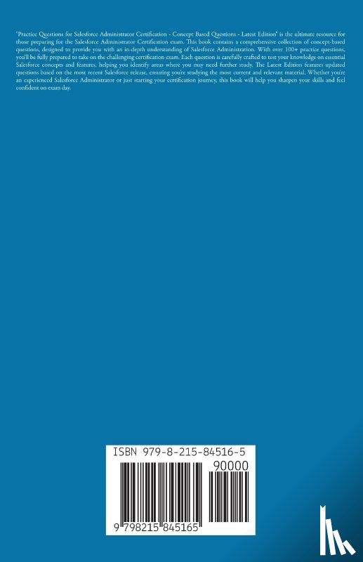 Og, Exam - Concept Based Practice Questions for Salesforce Administrator Certification Latest Edition 2026