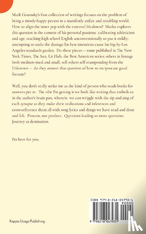 Gozonsky, Mark H - The Gift is to the Giver