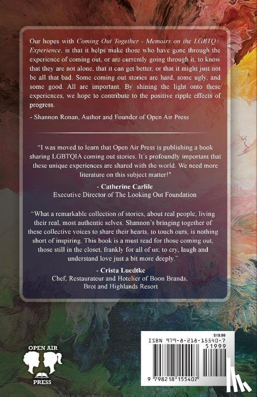 Ronan, Shannon - Coming Out Together - Memoirs on the LGBTQ+ Experience