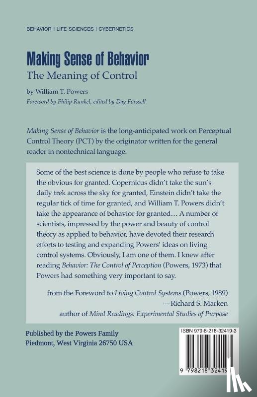 Powers, William T - Making Sense of Behavior