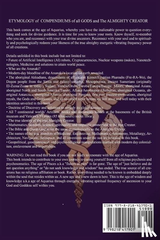 Anderson, Samuel K - ETYMOLOGY of COMPENDIUMS of all GODS and The ALMIGHTY CREATOR