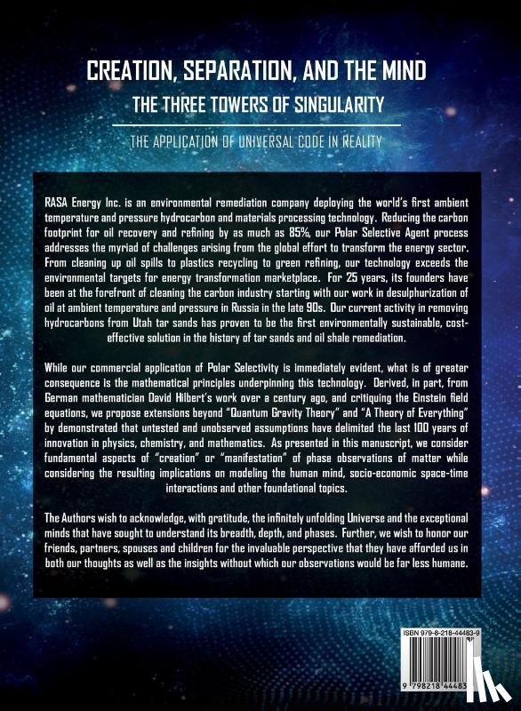 Wismann, William E., Martin, David E., Schwarzer, Norbert - Creation, Separation, and the Mind - The Three Towers of Singularity