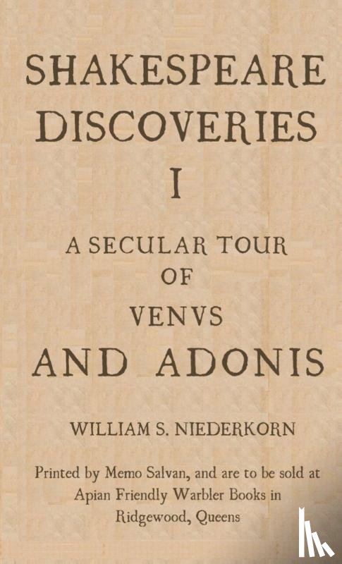 Niederkorn, William S - Shakespeare Discoveries I
