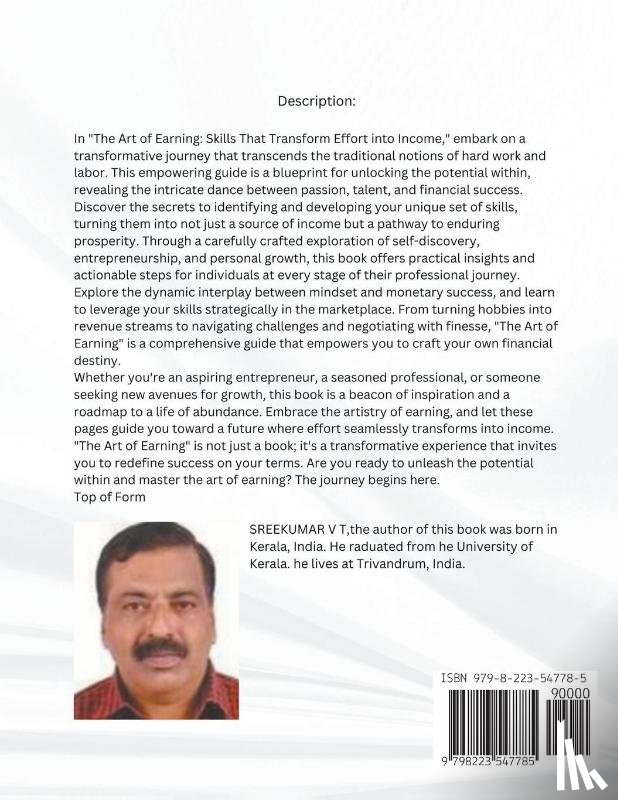 Sreekumar, V T - The Art of Earning