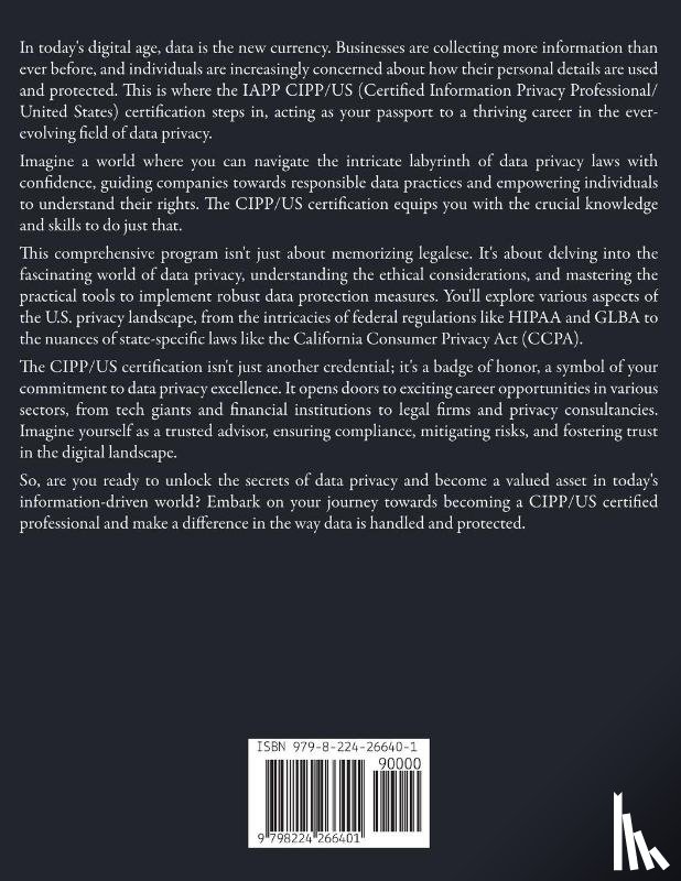 Murphy, Jamie - IAPP CIPP/US Certification A Practical Study Guide to Master the Certified Information Privacy Professional Exam
