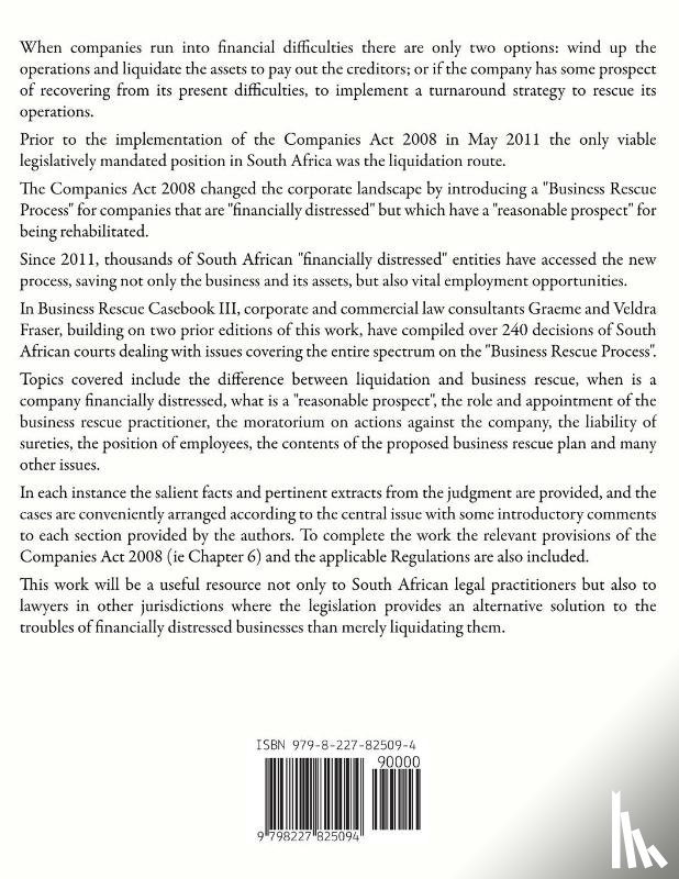 Fraser, Graeme, Fraser, Veldra - The Business Rescue Casebook III