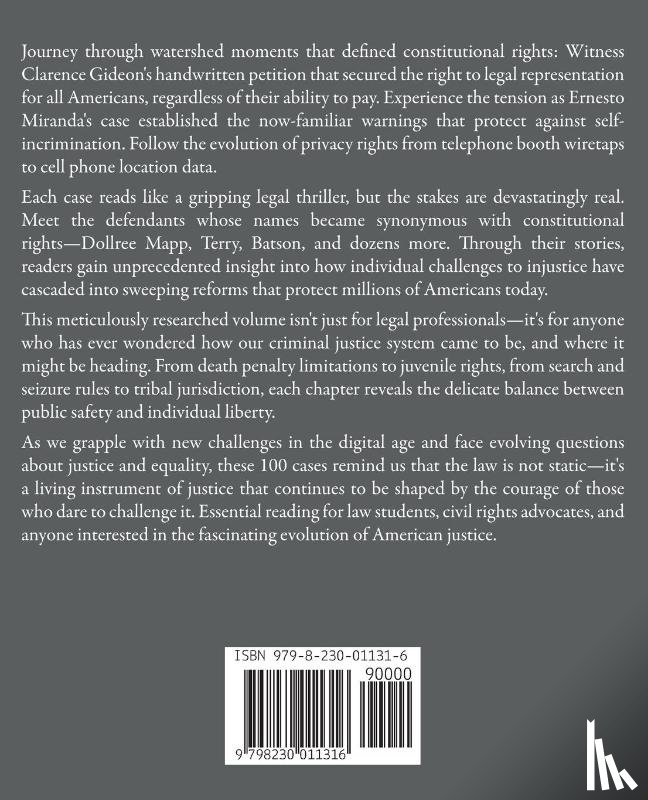 Harr, Joanitah K. - 100 Cases That Shaped America's Criminal Justice System