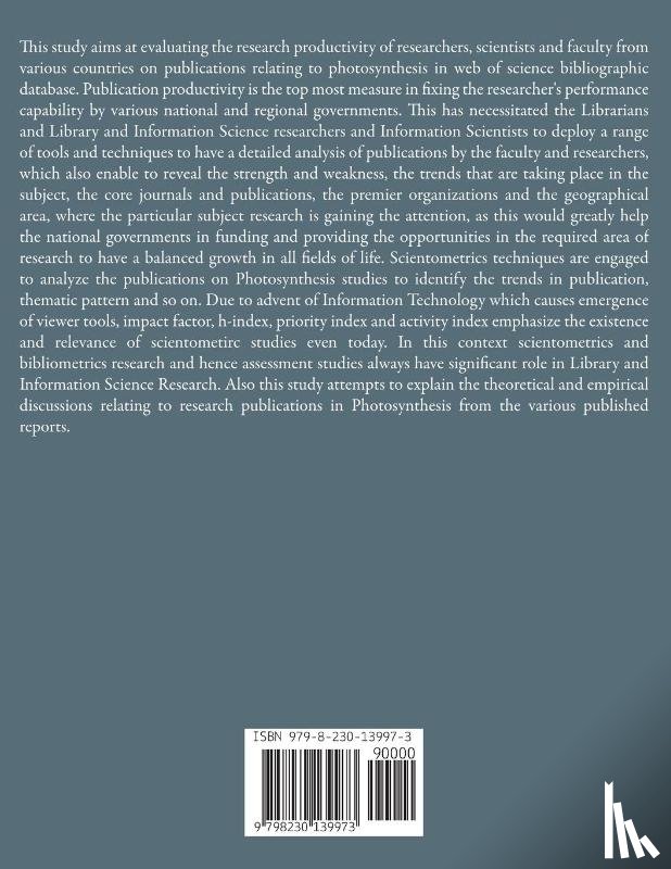Carmina - Trends in Light-Dependent Carbon Assimilation Research Productivity
