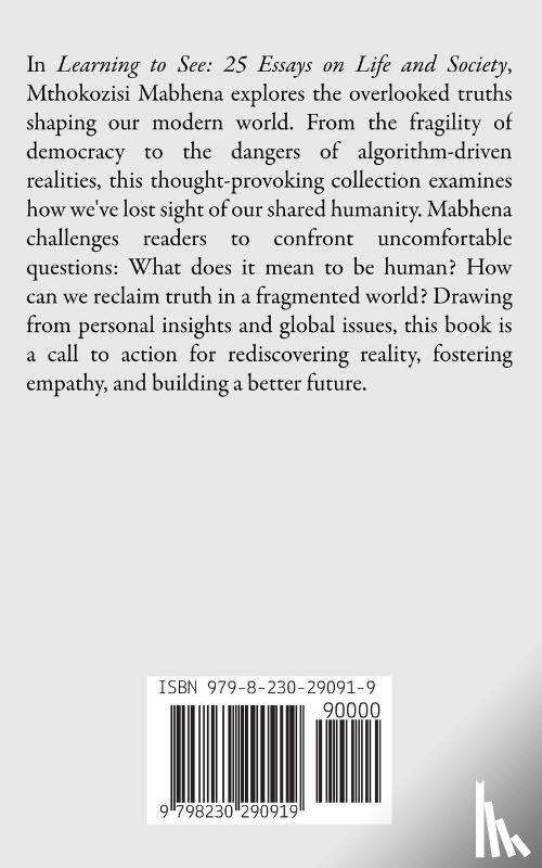 Mabhena, Mthokozisi - Learning to See