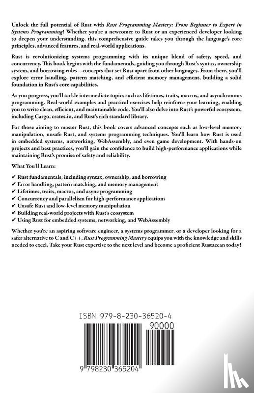 Hussain, Kameron, Hussain, Frahaan - Rust Programming Mastery