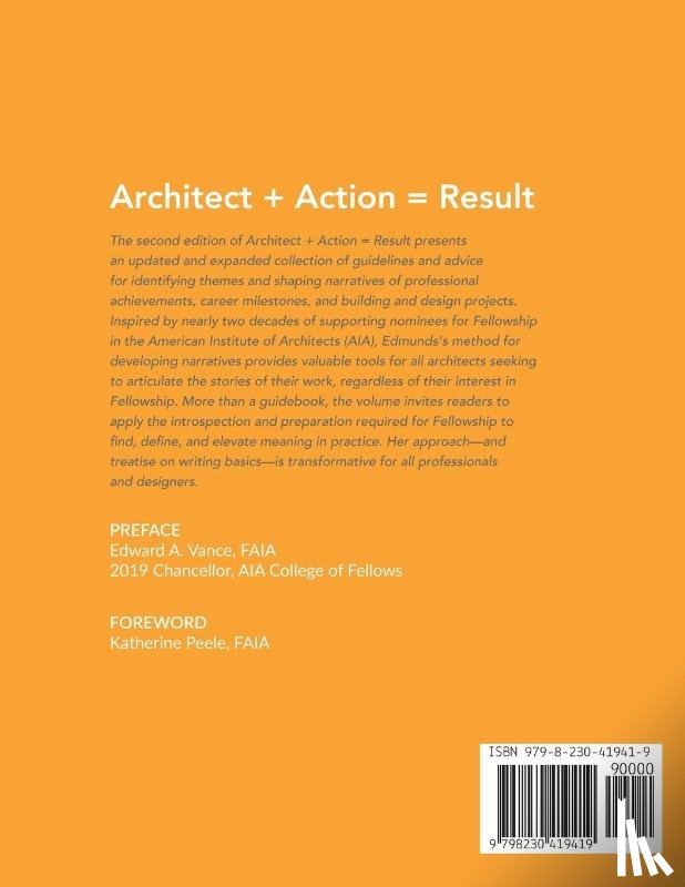 Mfa, Rebecca W. E. Edmunds AIA - Architect + Action = Result, 2nd Edition