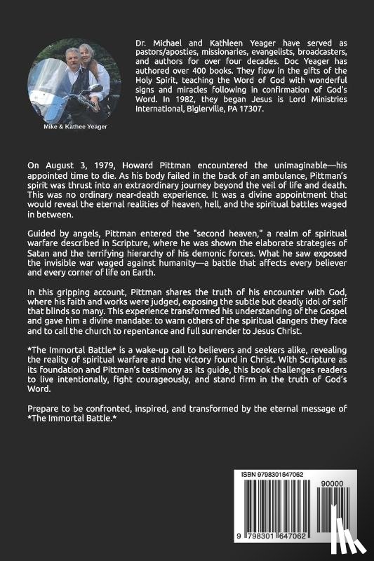 Yeager, Michael H - Yeager, M: Howard Pittman - The Immortal Battle