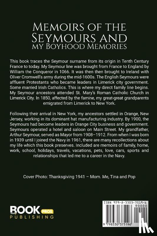 Seymour, John - Memoirs of the Seymours and my Boyhood Memories