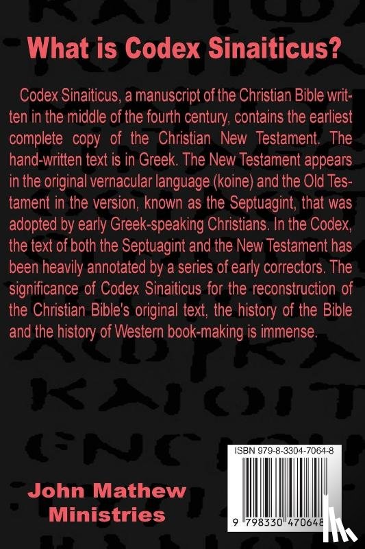 Simmons, Matthew - Codex Sinaiticus