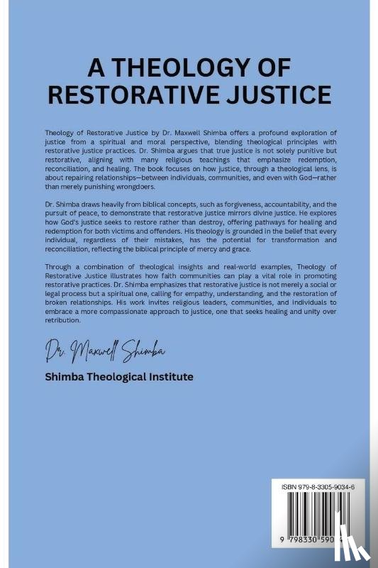Shimba, Maxwell - A Theology of Restorative Justice