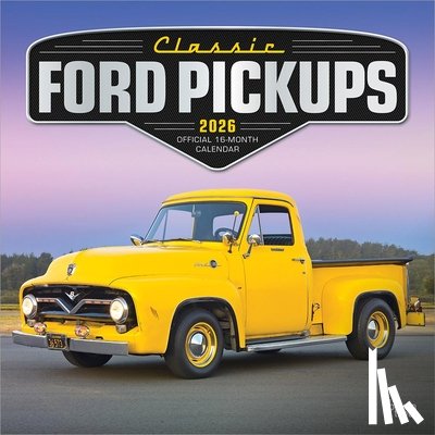 Browntrout - Classic Ford Pickups Official 2026 12 X 24 Inch (Hanging) Monthly Square Wall Calendar Foil Stamped Cover Plastic-Free