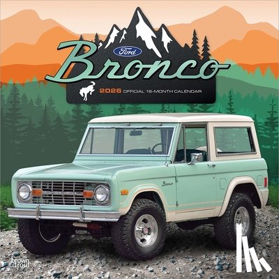 Browntrout - Ford Bronco Official 2026 12 X 24 Inch (Hanging) Monthly Square Wall Calendar Plastic-Free