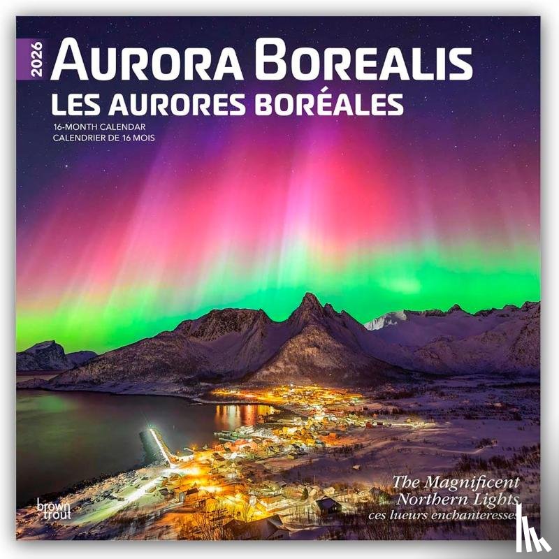 Publishers, Browntrout - Aurora Borealis - Polarlicht 2026 - 16-Monatskalender