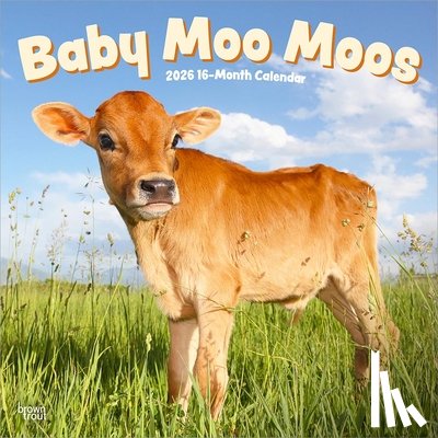 Browntrout - Baby Moo Moos 2026 12 X 24 Inch (Hanging) Monthly Square Wall Calendar Plastic-Free