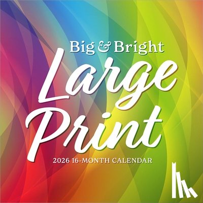 Browntrout - Big & Bright Large Print 2026 12 X 24 Inch (Hanging) Monthly Square Wall Calendar Matte Paper Plastic-Free