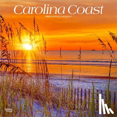 Browntrout - Carolina Coast 2026 12 X 24 Inch (Hanging) Monthly Square Wall Calendar Plastic-Free