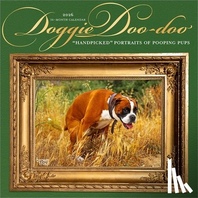 Browntrout - Doggie Doo Doo 2026 12 X 24 Inch (Hanging) Monthly Square Wall Calendar Plastic-Free