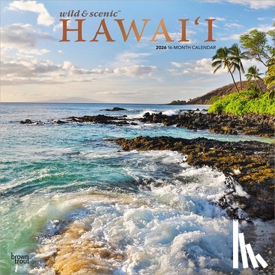 Browntrout - Hawaii Wild & Scenic 2026 12 X 24 Inch (Hanging) Monthly Square Wall Calendar Foil Stamped Cover Plastic-Free