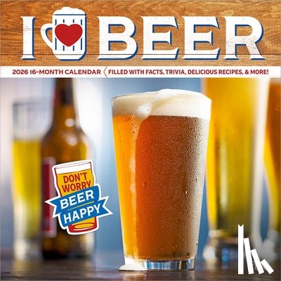 Browntrout - I Love Beer 2026 12 X 24 Inch (Hanging) Monthly Square Wall Calendar Plastic-Free
