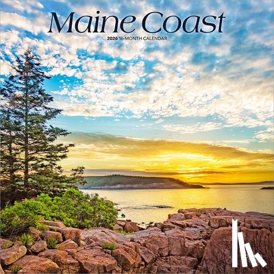 Browntrout - Maine Coast 2026 12 X 24 Inch (Hanging) Monthly Square Wall Calendar Plastic-Free