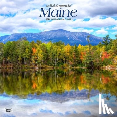 Browntrout - Maine Wild & Scenic 2026 12 X 24 Inch (Hanging) Monthly Square Wall Calendar Plastic-Free