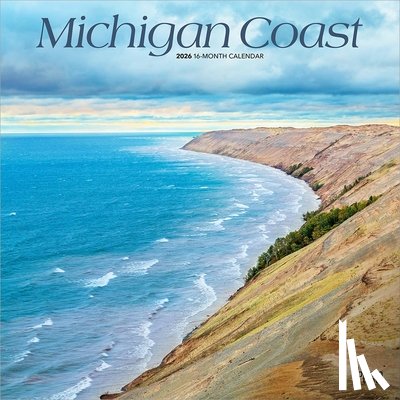 Browntrout - Michigan Coast 2026 12 X 24 Inch (Hanging) Monthly Square Wall Calendar Plastic-Free