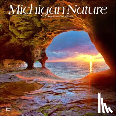 Browntrout - Michigan Nature 2026 12 X 24 Inch (Hanging) Monthly Square Wall Calendar Plastic-Free