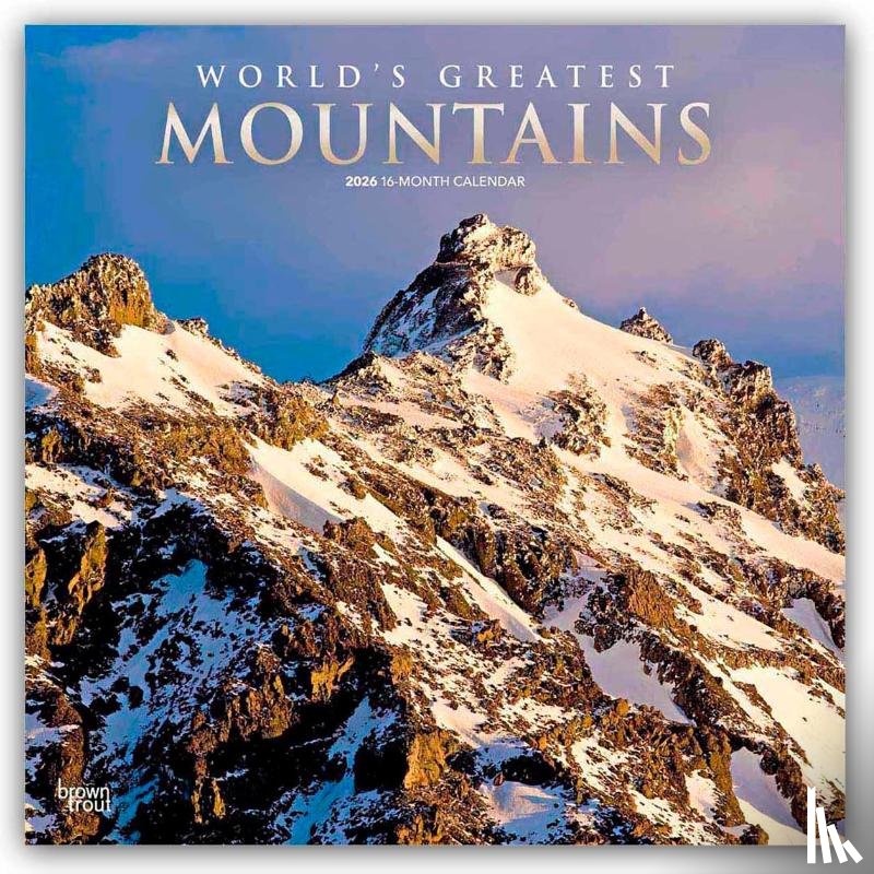 Publishers, Browntrout - Mountains, World's Greatest 2026 Square Flap Foil Calendar