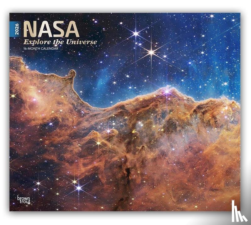 Publishers, Browntrout - NASA Explore the Universe 2026 Deluxe Flap Foil Calendar