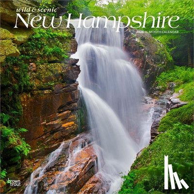 Browntrout - New Hampshire Wild & Scenic 2026 12 X 24 Inch (Hanging) Monthly Square Wall Calendar Plastic-Free