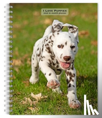 Browntrout - I Love Puppies 2026 6 X 7.75 Inch Spiral-Bound Wire-O Weekly Engagement Planner Calendar New Full-Color Image Every Week