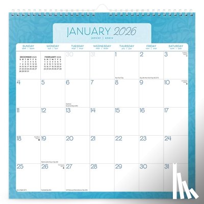 Browntrout - Seaside Currents 2026 12 X 12 Inch (Hanging) Monthly Square Wire-O Calendar Sticker Sheet