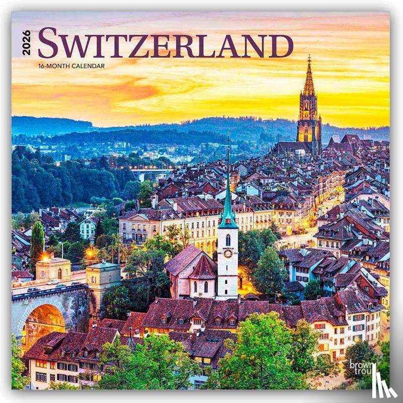 Publishers, Browntrout - Switzerland 2026 Square Flap Calendar