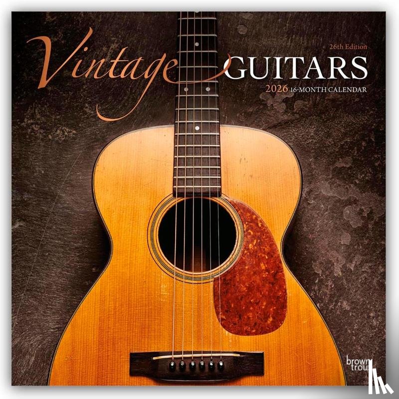 Publishers, Browntrout - Vintage Guitars - Vintage-Gitarren 2026 - 16-Monatskalender