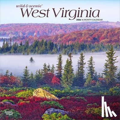 Browntrout - West Virginia Wild & Scenic 2026 12 X 24 Inch (Hanging) Monthly Square Wall Calendar Plastic-Free