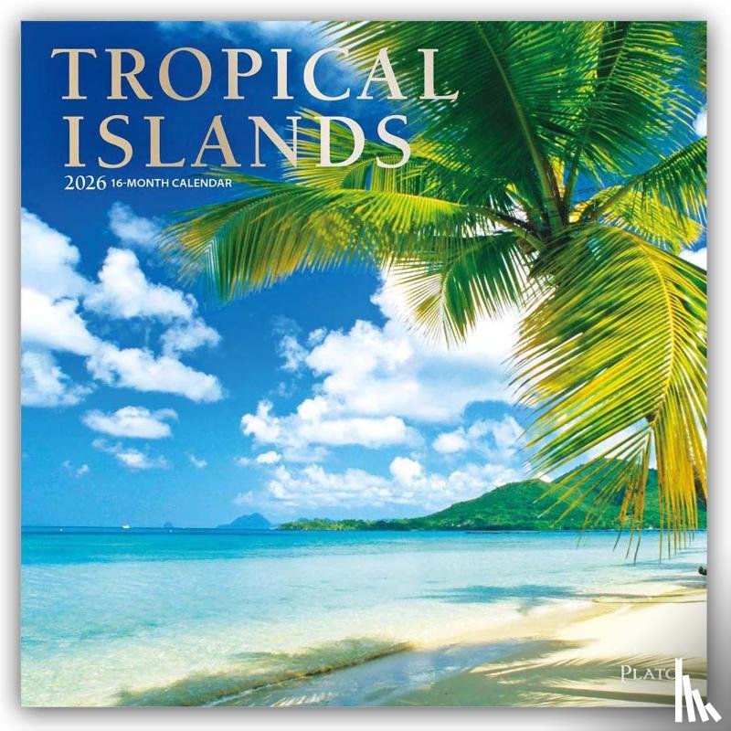 Publishers, Browntrout - Tropical Islands 2026 Square Plato Foil Calendar