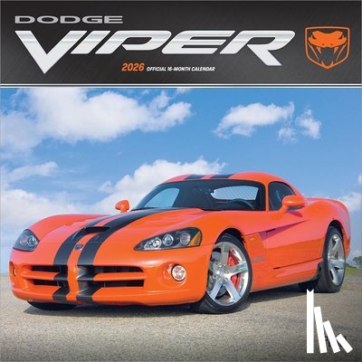 Browntrout - Dodge Viper Official 2026 12 X 24 Inch (Hanging) Monthly Square Wall Calendar Plastic-Free